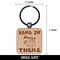 Hang in There with Sloth Teacher Motivational Engraved Wood Square Keychain Tag Charm